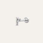 P Letter Diamond White Gold Piercing