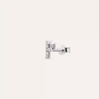 P Letter Diamond White Gold Single Earring