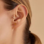 Paio 0.80 CT Yellow Sapphire Rose Gold Earrings