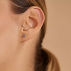 Paio Blue Sapphire White Gold Earrings