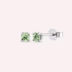 Paio Light Green Sapphire White Gold Earrings