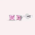Paio Light Pink Sapphire White Gold Earrings