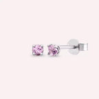 Paio Light Pink Sapphire White Gold Earrings