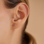 Paio Light Pink Sapphire White Gold Earrings