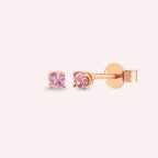 Paio Light Pink Sapphire Rose Gold Earrings