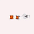 Paio Orange Sapphire White Gold Earrings