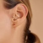 Paio Orange Sapphire White Gold Earrings