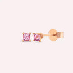 Paio Pink Sapphire Rose Gold Earrings