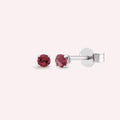 Paio Red Sapphire White Gold Earrings