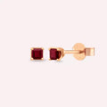 Paio Rose Gold Earrings with Ruby Stones