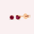 Paio Ruby Rose Gold Earrings
