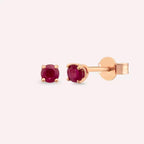 Paio Ruby Rose Gold Earrings