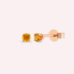 Paio Yellow Sapphire Rose Gold Earrings