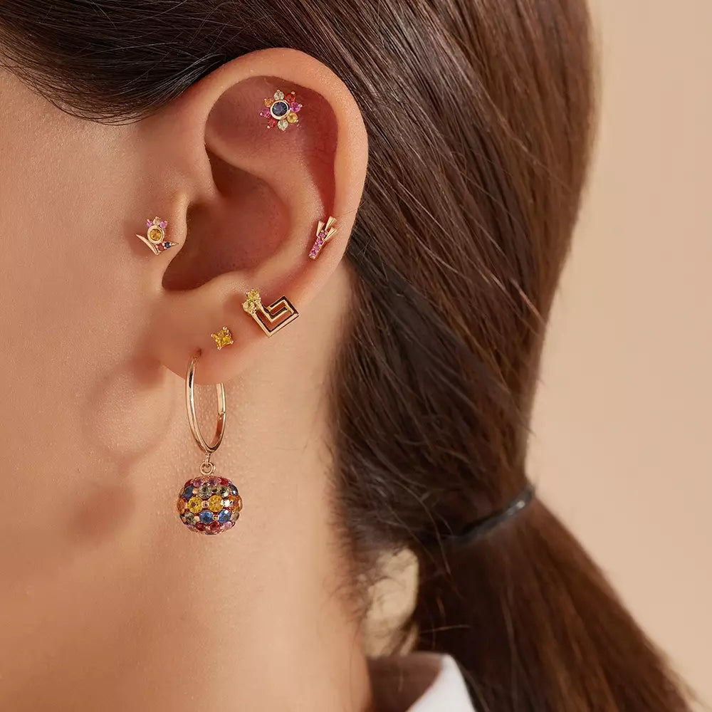 Paio Yellow Sapphire Rose Gold Earrings