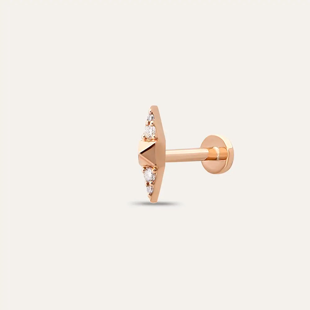 Peak Diamond Rose Gold Piercing