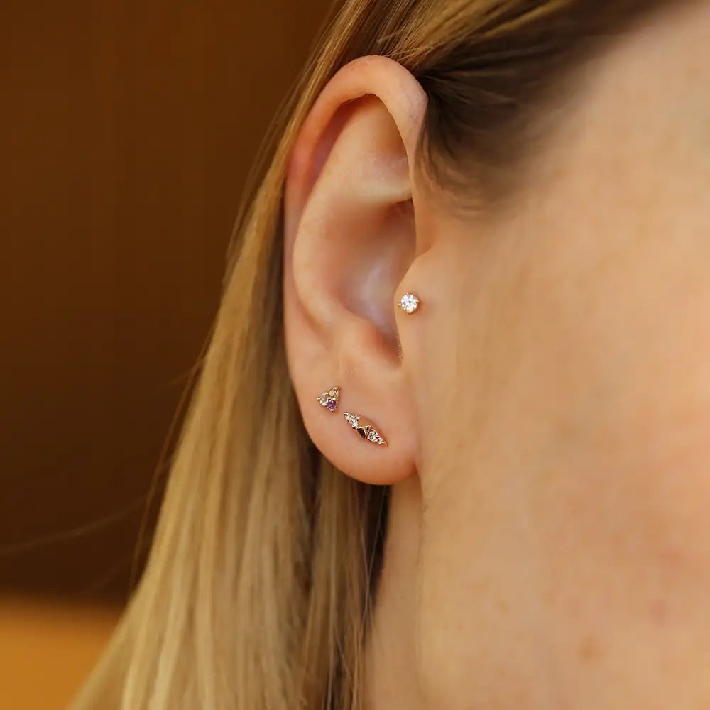 Peak Diamond Rose Gold Piercing