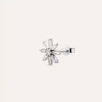 Daisy Diamond Studded White Gold Single Earring