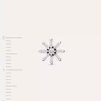 Daisy Diamond Studded White Gold Single Earring