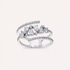 Frost 0.73 CT Damla Kesim Pırlanta Taşlı Beyaz Altın Yüzük