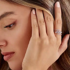 Frost 0.73 CT Damla Kesim Pırlanta Taşlı Beyaz Altın Yüzük