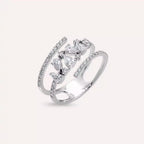 Frost 0.73 CT Pear Cut Diamond White Gold Ring