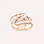 Frost 0.79 CT Pear Cut Diamond Rose Gold Ring