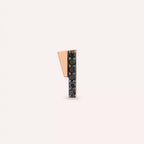 Pillar Black Diamond Rose Gold Piercing