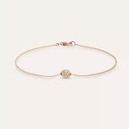 Diamond Rose Gold Ball Bracelet