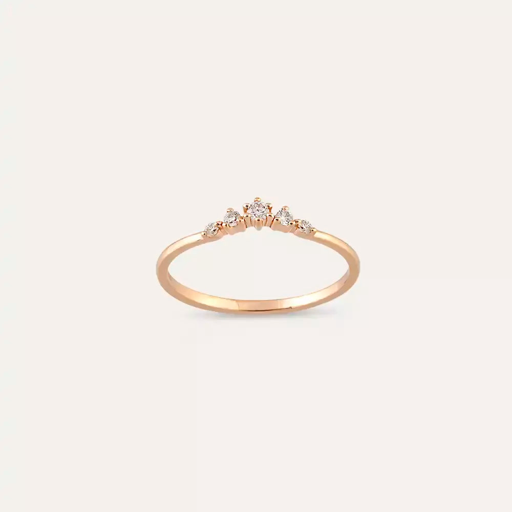 Raven Diamond Rose Gold Ring