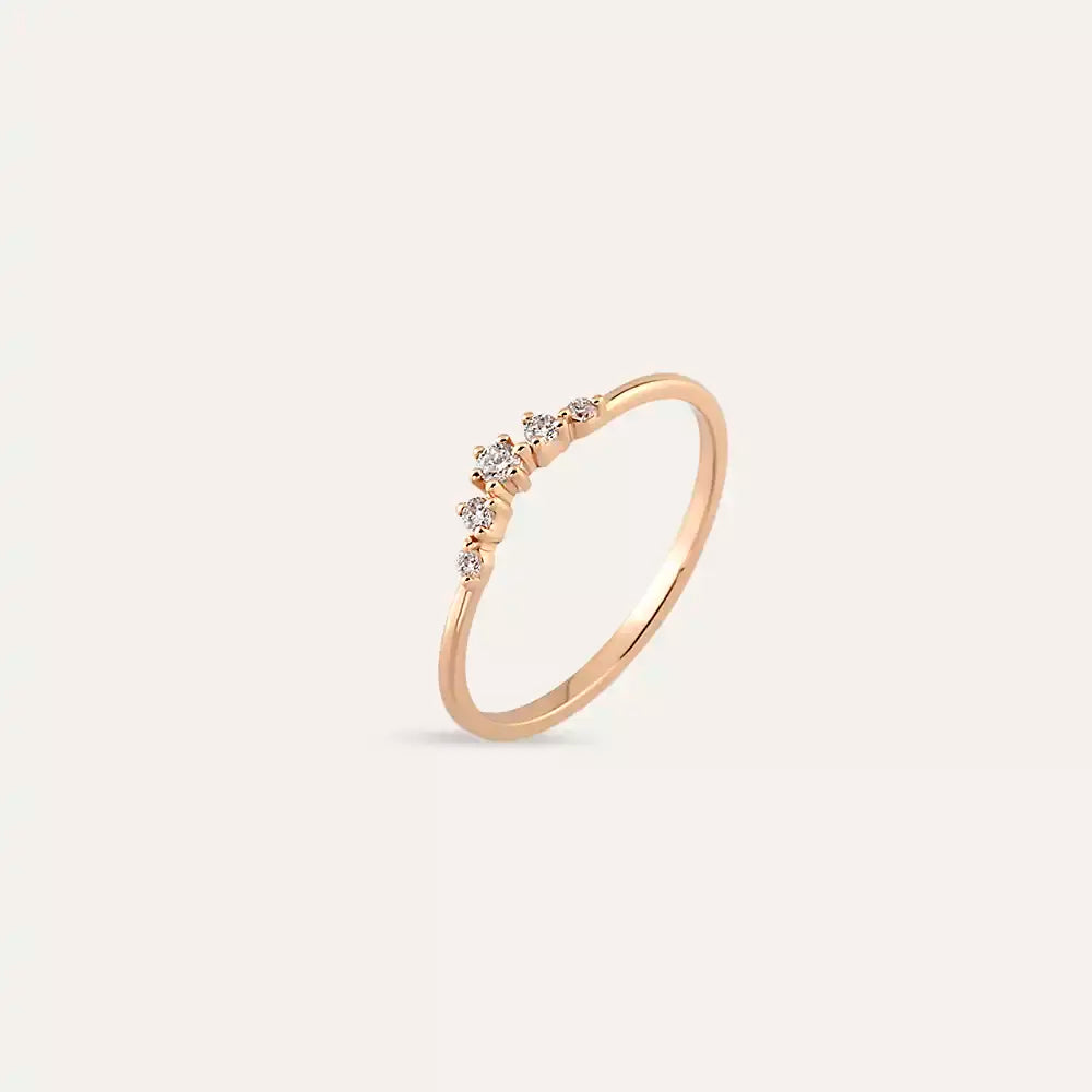 Raven Diamond Rose Gold Ring