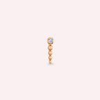 Spot Light Blue Sapphire Rose Gold Single Earring