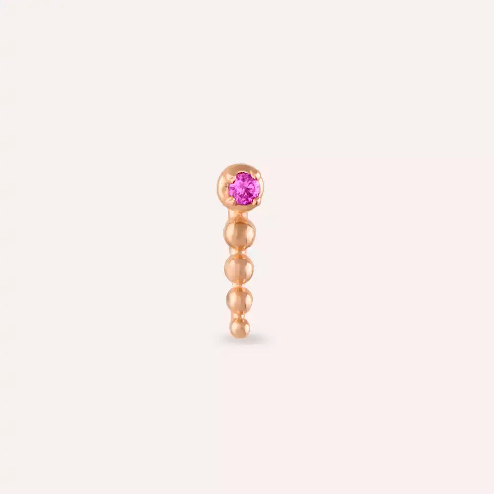 Spot Pink Sapphire Rose Gold Piercing