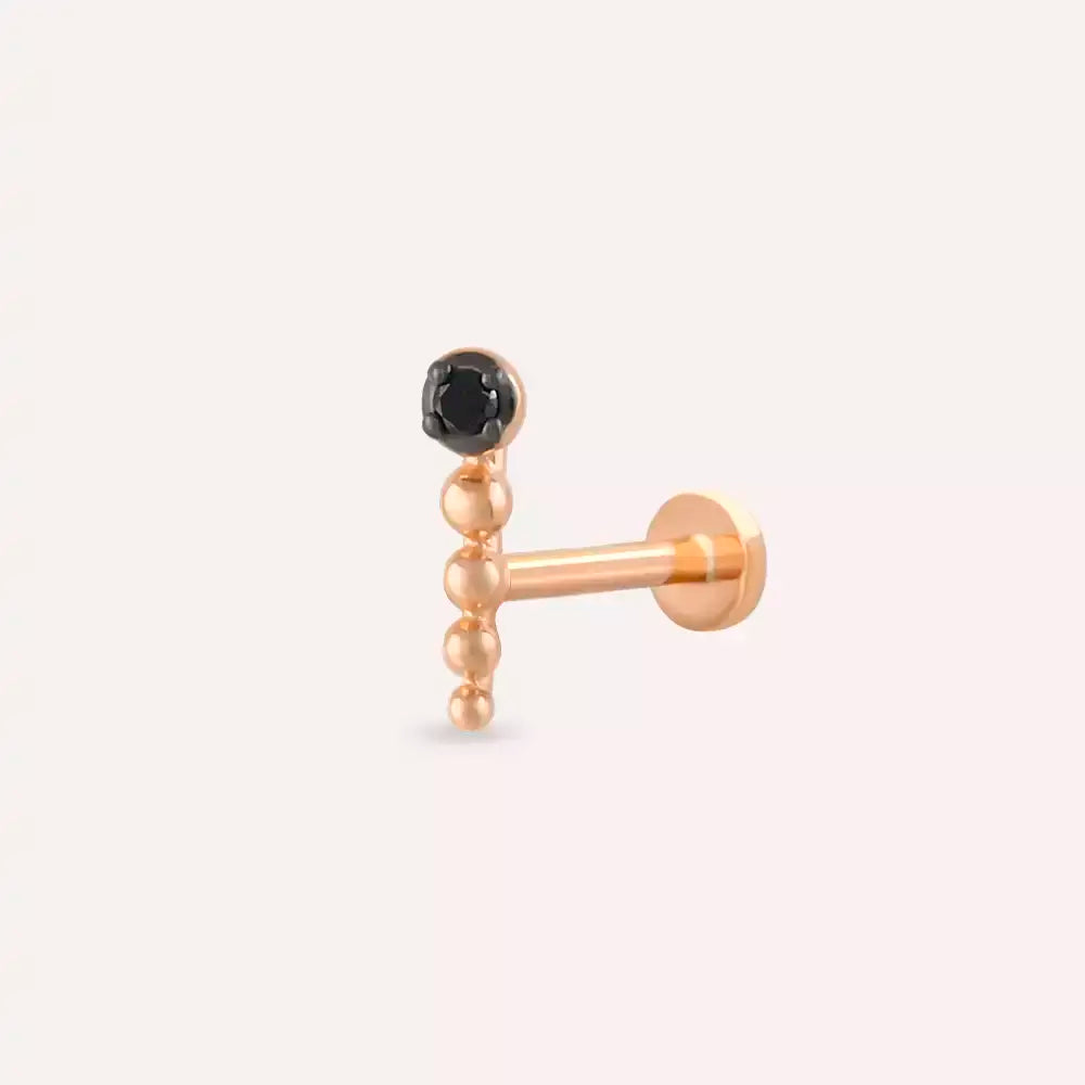 Spot Black Diamond Rose Gold Piercing