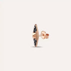 Peak Black Diamond Rose Gold Single Earring