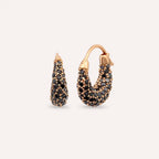 Glacier 3.86 CT Black Diamond Rose Gold Earrings