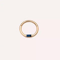 Potty Blue Safir Taşlı Rose Altın Halka Piercing