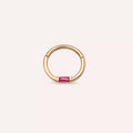 Potty Yakut Taşlı Rose Altın Halka Piercing
