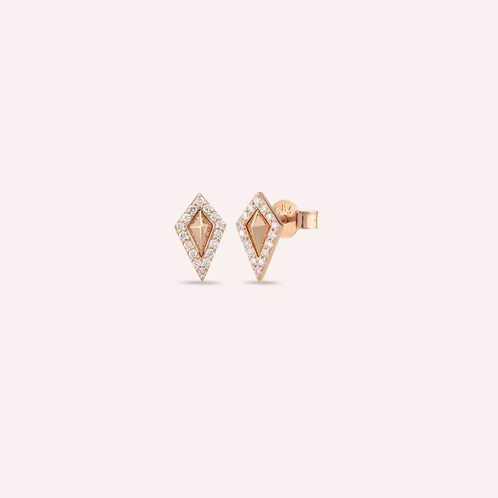Punta Diamond Rose Gold Earrings
