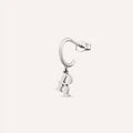 R Letter Diamond Drop White Gold Single Earring