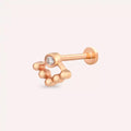 Ray Diamond Studded Rose Gold Piercing