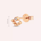 Ray Diamond-Encrusted Rose Gold Single Earring