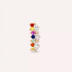 Raya Multicolor Sapphire and Diamond Rose Gold Piercing