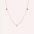 Raya Ruby and Diamond Rose Gold Necklace