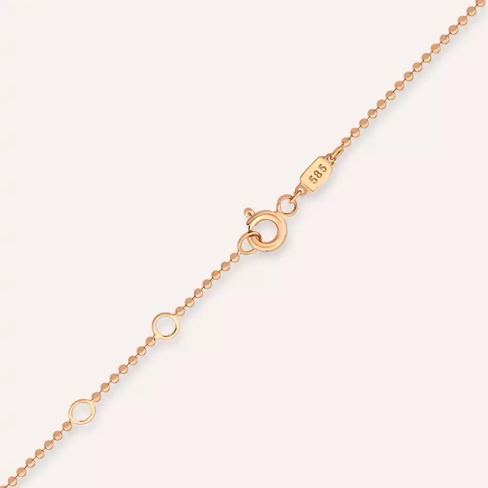 Raya Ruby and Diamond Rose Gold Necklace