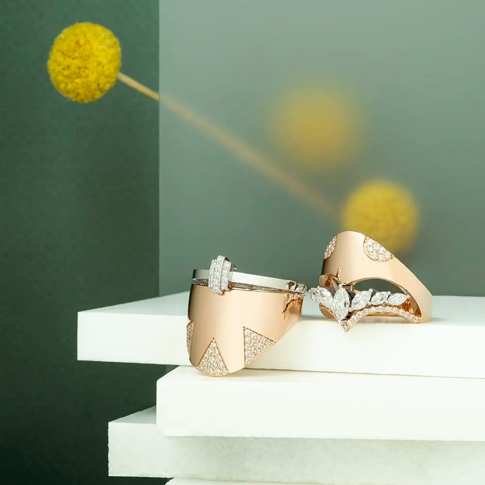 Reina 1.17 CT Marquise Cut Diamond Rose Gold Ring