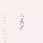 Riddle Diamond White Gold Single Earring