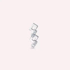 Riddle Diamond White Gold Single Earring