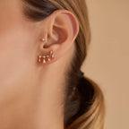Riddle Diamond Rose Gold Single Earring