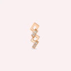 Riddle Diamond Rose Gold Single Earring