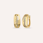 Rift 0.43 Carat Diamond Yellow Gold Earrings